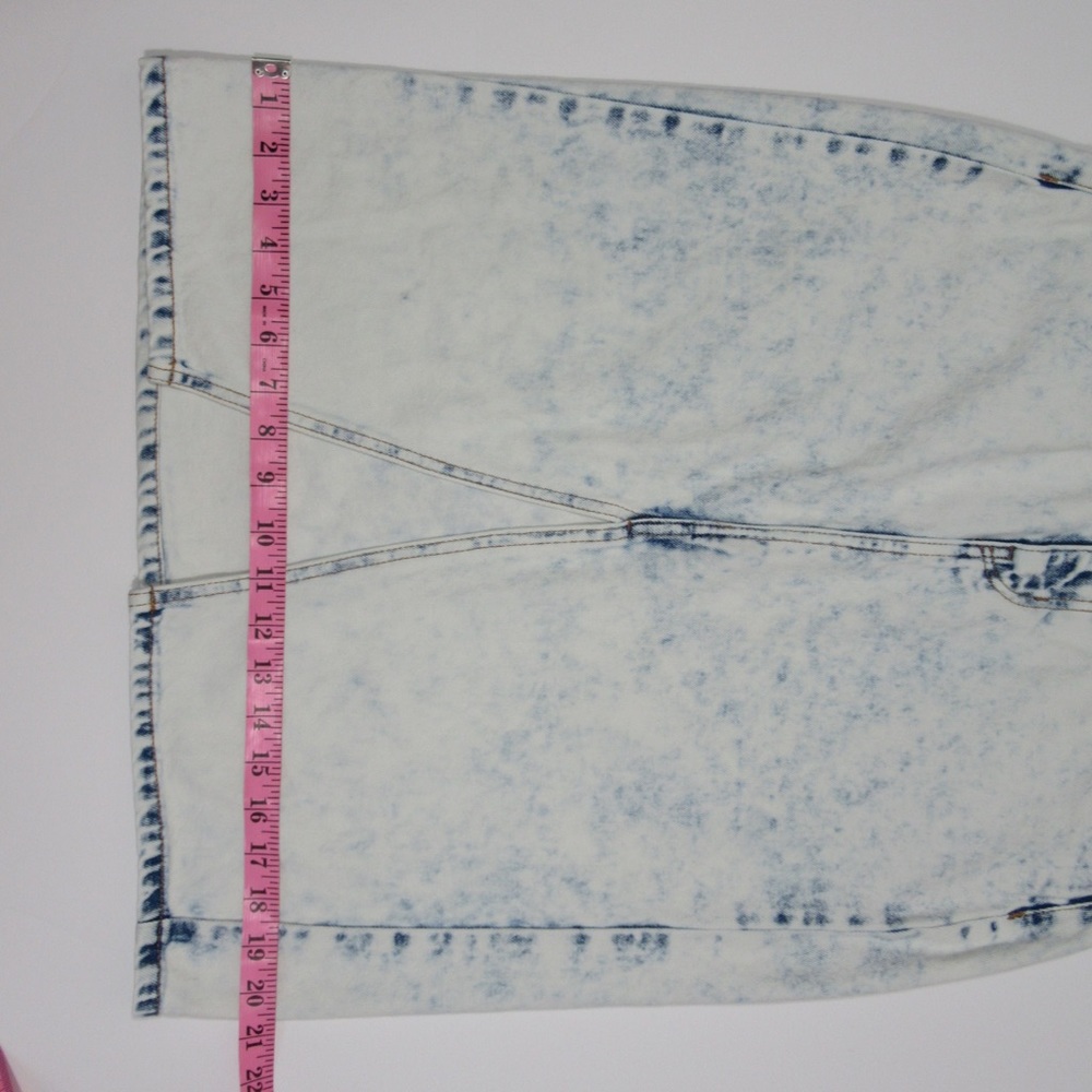 Wild Fable Acid Wash Split Front Denim Skirt Size 4 - Picture 14 of 16